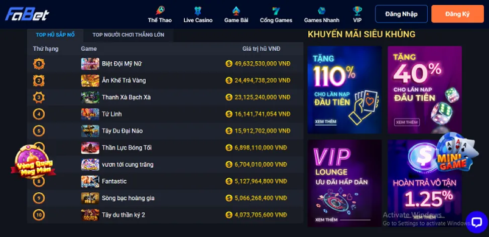 Giao diện casino trực tuyến thương hiệu thứ ba